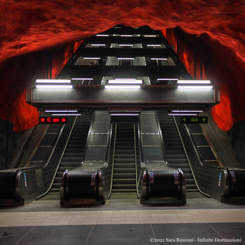 Stoccolma: stazione della metropolitana di Solna Centrum