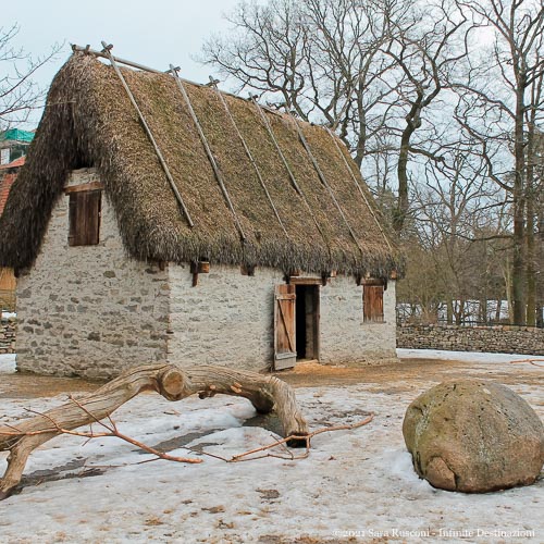 Stoccolma: costruzione tipica svedese nel parco Skensen